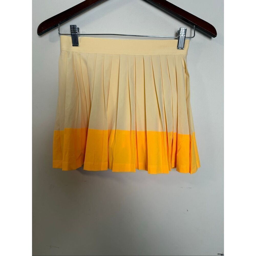 Athleta Girl Pleat Perfect Skort | Yellow / Gold Tennis / Activewear | Girls L /